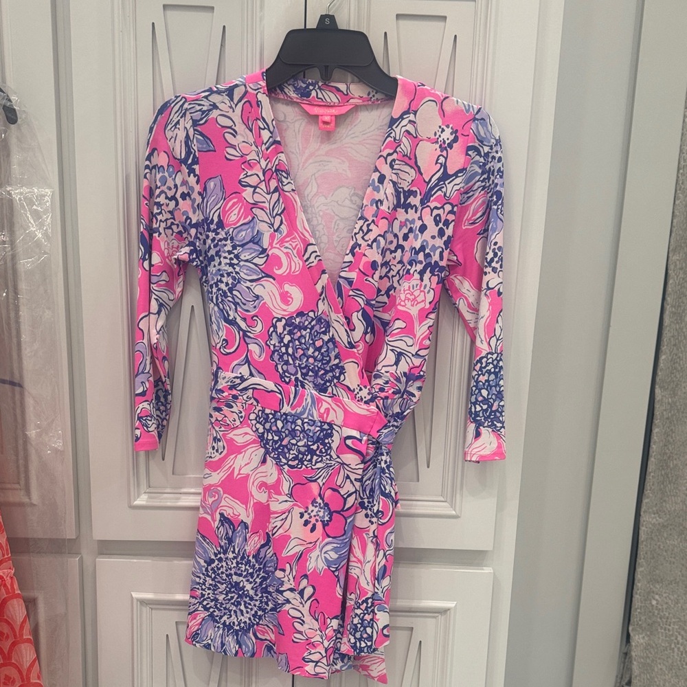 Lilly Pulitzer Pink and Blue Floral romper